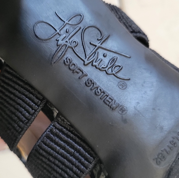 Black Heeled Sandals Shoes Cadenza Life Stride Sz.7.5 - Picture 5 of 12